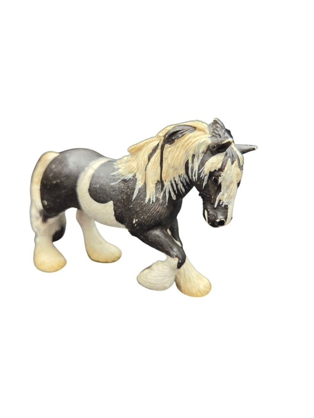 Schleich 13279 Tinker Mare Black White Horse Gypsy Vanner Cottagecore Figure Toy
